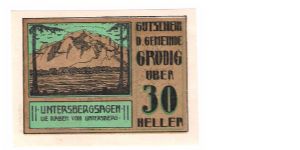 Austrian Notgeld
30 Heller Banknote