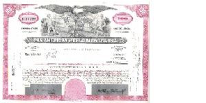 PAN AMERICAN WORLD AIRWAYS,INC
STOCK CERTIFICATE FOR 100 SHARES


8 X 12 In size

BEAUTIFUL VIGNETTE


AMERICAN BNK NOTE COMPANY Banknote