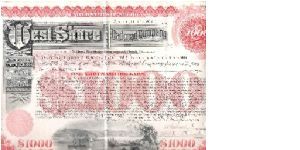 WEST SHORE RAILROAD COMPANY

#M128128
1000 SHARES

PRINTED BY THE AMERICAN BANK NOTE COMPANY

LOOK AT THE BEAUTIFUL VIGNETTES

THI STOCK IS SO HUGH I COULD ONLY GET THIS MUCH INTO THE SCANNER

it is            9 1/4 X 13 3/4 Banknote