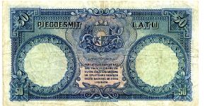 Banknote from Latvia