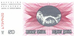 Banknote from Bosnia