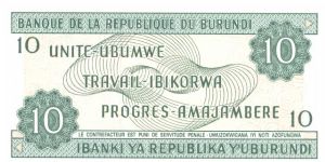 Banknote from Burundi