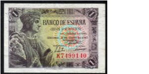 P-126a 1 peseta Banknote