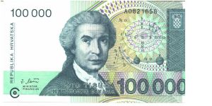 Dark blue-green on multicolour underprint. Banknote