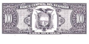 Banknote from Ecuador