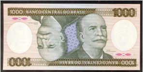1000 Cruzeiros 1981-86 P201c. Sig 22 - Francisco Dornelles & Antonio Lengruber. Banknote