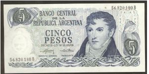 Argentina 5 Pesos 1974-76 P294. Banknote