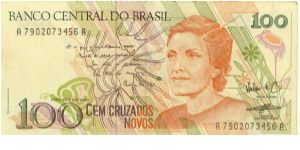 Brazil 100 Cruzados Novos 1989 P220a Banknote