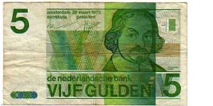 5 Gulden-pk# 95 a -  28.03.1973.
 Banknote