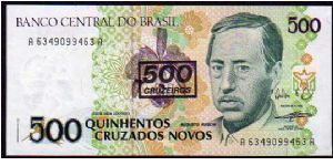 500 Cruzeiros - Pk 226 - Ovpt on 500 Crusados Novos
 Banknote