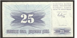 Bosnia 10 Dinara 1992 P11. Banknote