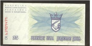 Banknote from Bosnia