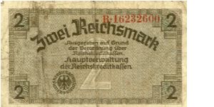 Germany 2 Reichsmark 1939-1945 (German OccupyinG Forces). Banknote