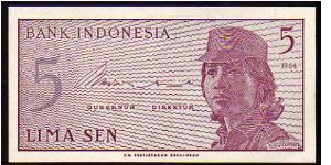5 Sen
Pk 91 Banknote