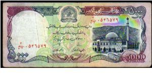 5000 Afghanis__

Pk 62c Banknote