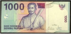 Indonesia 1000 Rupiah 2000 P141 Banknote