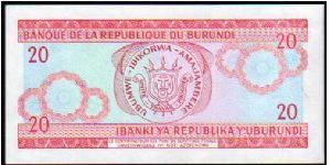 Banknote from Burundi