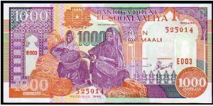 1000 Shilin Soomaali

Pk 37b Banknote