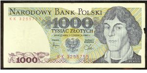 Poland 1000 Zlotych 1982 P146. Banknote