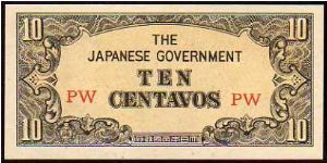 10 Centavos

Pk 104a
===================
WWII
Japanase Government
=================== Banknote