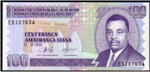 100 Francs__
pk 37__
01-October-1993
 Banknote