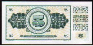 Banknote from Yugoslavia