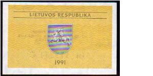 Banknote from Lithuania