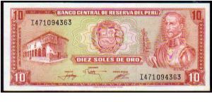 10 Soles de Oro
Pk 112 Banknote