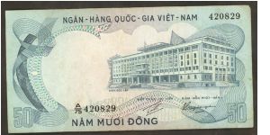 South Vietnam 50 Dong 1972 P30 Banknote