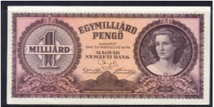 P-125 1 milliard pengo Banknote