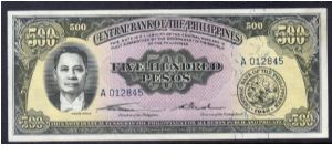 P-141 ND 500 pesos Banknote
