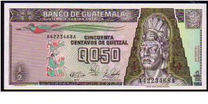 1/2 Quetzal
Pk 72 Banknote