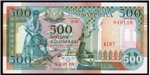 500 Shilin Soomaali
Pk 36 Banknote