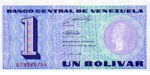 1 Bolivares

Pk 68 Banknote