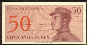 Indonesia 50 Sen 1964 P94. Banknote