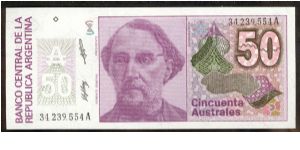 Argentina 50 Australes  1986 P326. Banknote