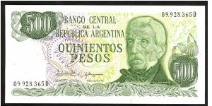 Argentina 500 Pesos 1977 P303. Banknote