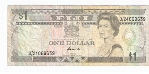 1 Dollar

Front:
Qn. Elizabeth II

Back:
Open air fruit market Banknote