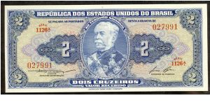 Brazil 2 Cruzeiros 1954 P151. Banknote