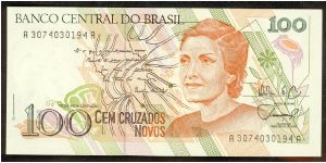 Brazil 100 Cruzados 1989 P220a Sign 26 Banknote