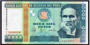 10'000 Intis
Pk 140 Banknote
