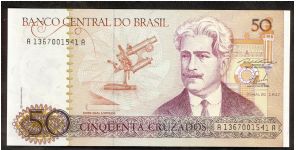 Brazil 50 Cruzados 1986 P210a. Banknote