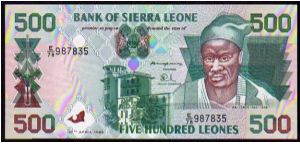 500 Leones
Pk 23 Banknote