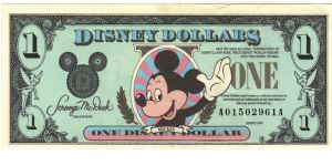 Disney dollar Banknote