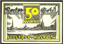 Germany Notgeld Rostock 50Pf 1922 L1108. Banknote