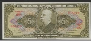 Brazil 5 Cruzeiros 1964 P176d. Banknote