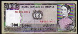 1000 Pesos Oro Bolivanos__
Pk 167 Banknote