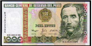 1000 Intis
Pk 136 Banknote