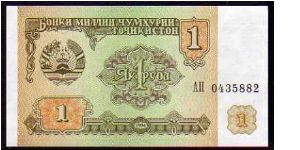 1 Rublei
Pk 1a Banknote