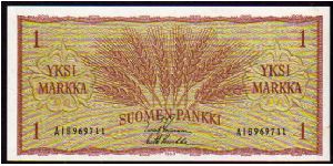 1 Markka
Pk 98a Banknote